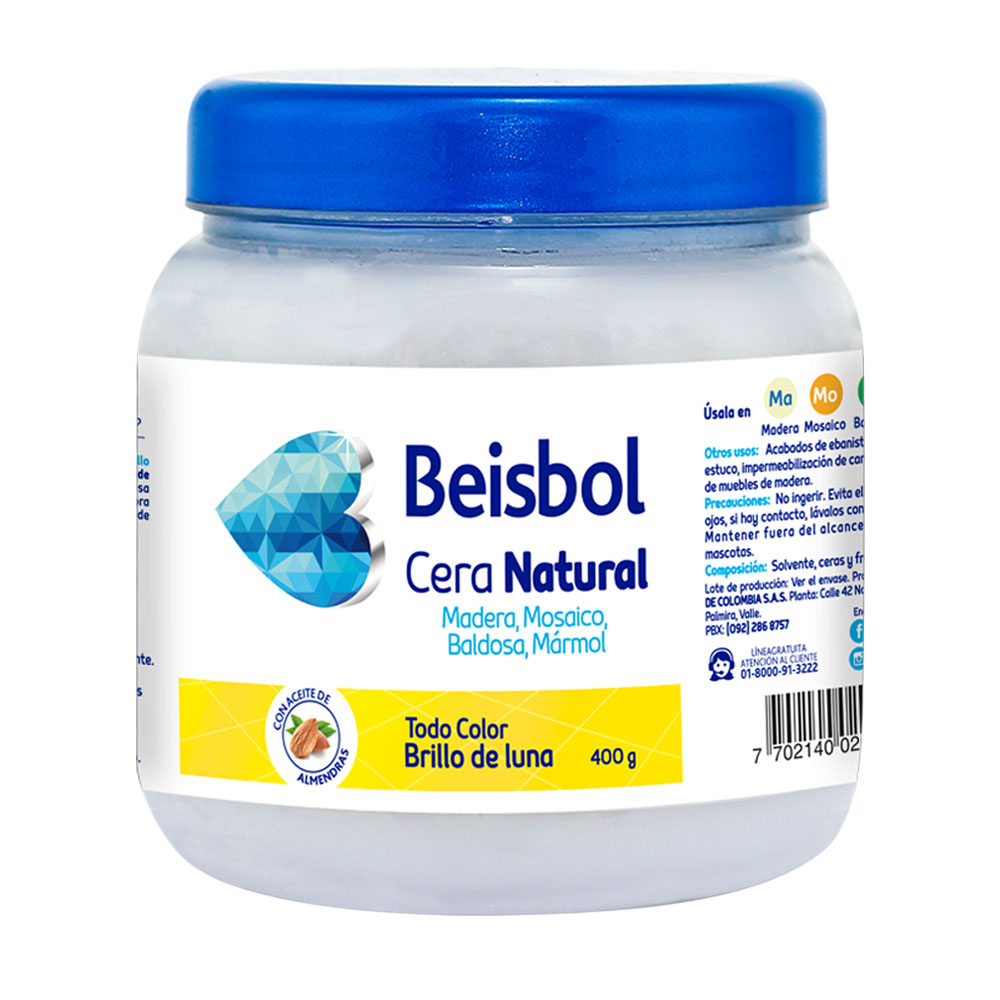 Cera Natural Beisbol Tarro Neutra X 400Gr