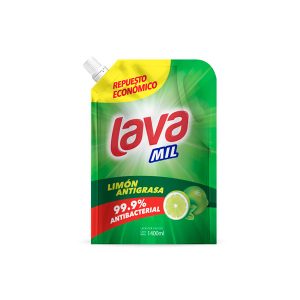 Lava Mil Lavaloza Liquido Vinagre Bicarbonato Doypack X 1400Ml